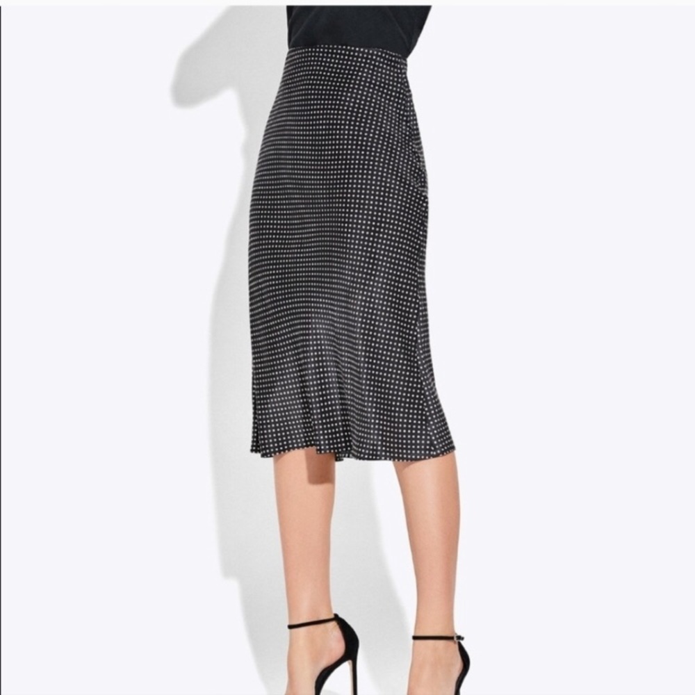AYR Tile silk polka dot skirt